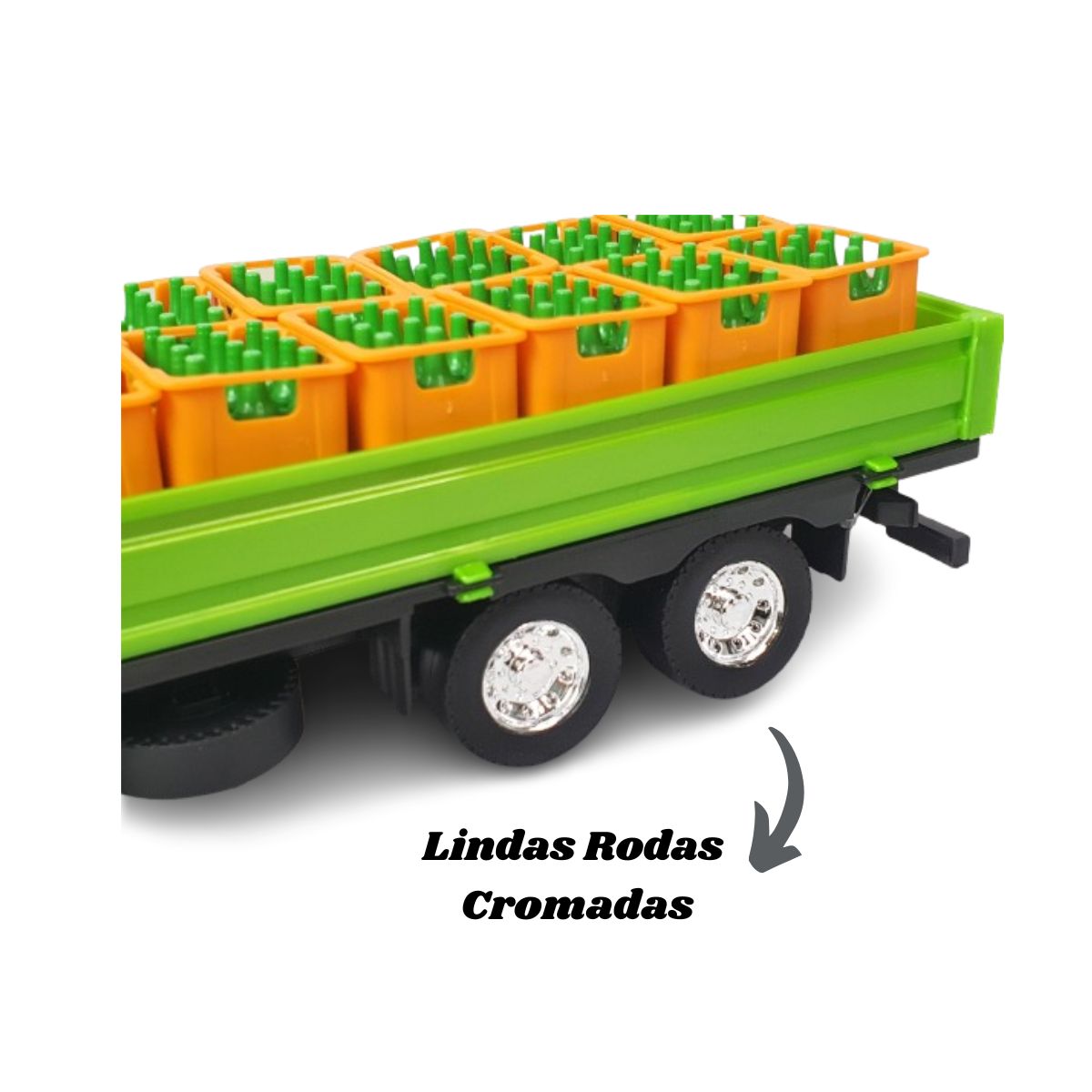Brinquedo Caminhão De Bebidas Iveco Dropside Verde - Usual Brinquedo Caminhão De Bebidas Iveco Dropside Verde - Usual